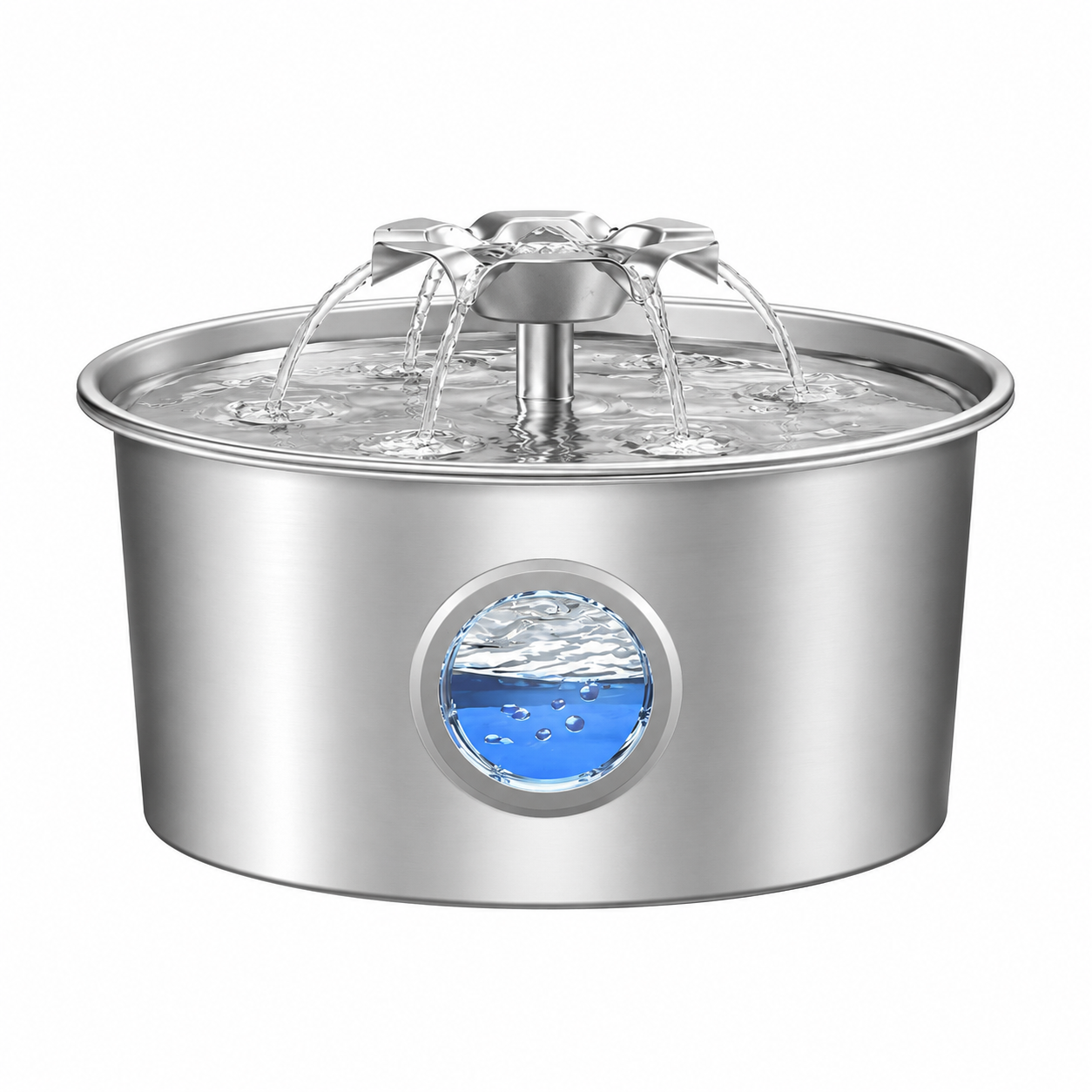 AquaPurr Stainless Steel Water Fountain